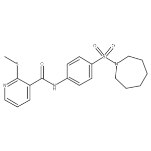 N-[4-(azepane-1-sulfonyl)phenyl]-2-(methylsulfanyl)pyridine-3-carboxamide结构式