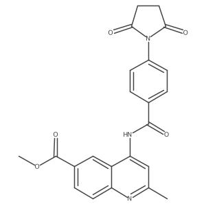 Methyl 4-(4-(2,5-dioxopyrrolidin-1-yl)benzamido)-2-methylquinoline-6-carboxylate Structure