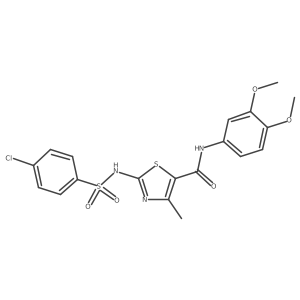 5-Thiazolecarboxamide, 2-[[(4-chlorophenyl)sulfonyl]amino]-N-(3,4-dimethoxyphenyl)-4-methyl- Structure