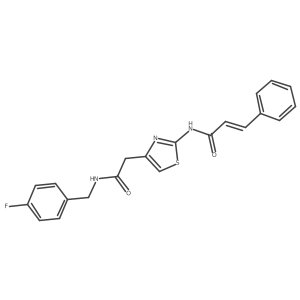 N-(4-(2-((4-fluorobenzyl)amino)-2-oxoethyl)thiazol-2-yl)cinnamamide Structure