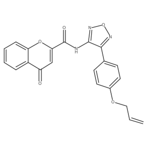 4-oxo-N-{4-[4-(prop-2-en-1-yloxy)phenyl]-1,2,5-oxadiazol-3-yl}-4H-chromene-2-carboxamide结构式