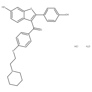Raloxifene hydrochloride hydrate Structure
