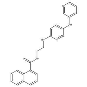 N-(2-((6-(pyridin-3-ylamino)pyridazin-3-yl)amino)ethyl)-1-naphthamide Structure