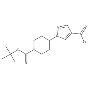 Tert-butyl 4-(4-carbonochloridoylpyrazol-1-yl)piperidine-1-carboxylate Structure
