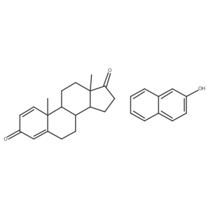 (8R,9S,10R,13S,14S)-10,13-dimethyl-7,8,9,11,12,14,15,16-octahydro-6H-cyclopenta[a]phenanthrene-3,17-dione;naphthalen-2-ol结构式