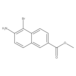 Methyl 6-amino-5-bromo-2-naphthoate结构式