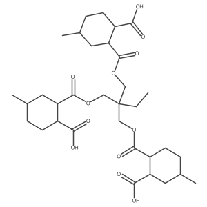 1,2-Cyclohexanedicarboxylic acid, 4-methyl-, ester with 2-ethyl-2-(hydroxymethyl)-1,3-propanediol (3:1)结构式