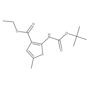 2-Tert-butoxycarbonylamino-5-methyl-thiophene-3-carboxylic acid ethyl ester Structure