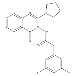2-(3,5-difluorophenyl)-N-(4-oxo-2-pyrrolidin-1-yl-4H-quinazolin-3-yl)acetamide Structure