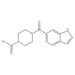 1-(1H-indazole-6-carbonyl)piperidine-4-carboxylic acid Structure