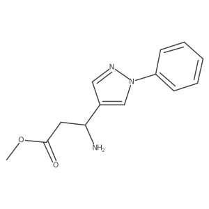 methyl 3-amino-3-(1-phenyl-1H-pyrazol-4-yl)propanoate Structure