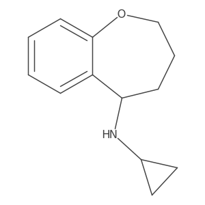 N-cyclopropyl-2,3,4,5-tetrahydro-1-benzoxepin-5-amine结构式
