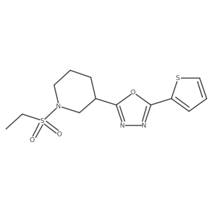 2-(1-(Ethylsulfonyl)piperidin-3-yl)-5-(thiophen-2-yl)-1,3,4-oxadiazole Structure