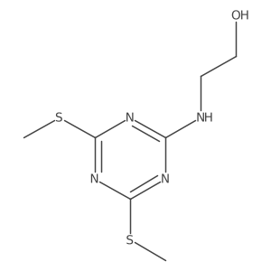 2-[[4,6-Bis(methylthio)-1,3,5-triazin-2-yl]amino]ethanol结构式