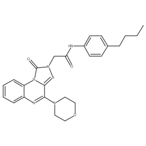 N-(4-butylphenyl)-2-(4-morpholino-1-oxo-[1,2,4]triazolo[4,3-a]quinoxalin-2(1H)-yl)acetamide结构式