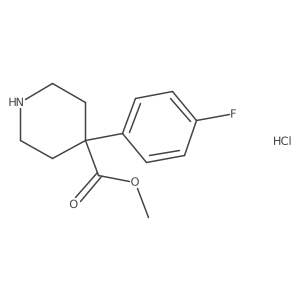 Methyl 4-(4-fluorophenyl)piperidine-4-carboxylate hydrochloride Structure