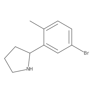 (R)-2-(5-Bromo-2-methylphenyl)pyrrolidine结构式