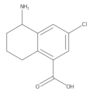 (S)-5-amino-3-chloro-5,6,7,8-tetrahydronaphthalene-1-carboxylic acid hydrochloride结构式