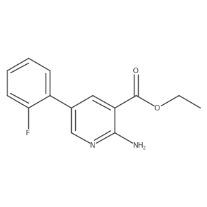 Ethyl 2-amino-5-(2-fluorophenyl)-3-pyridinecarboxylate Structure
