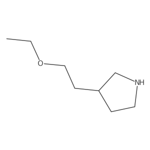 3-(2-Ethoxyethyl)pyrrolidine结构式