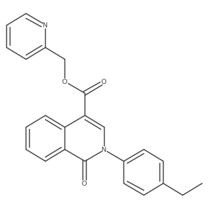 Pyridin-2-ylmethyl 2-(4-ethylphenyl)-1-oxo-1,2-dihydroisoquinoline-4-carboxylate Structure