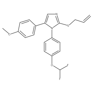 2-(allylthio)-1-(4-(difluoromethoxy)phenyl)-5-(4-methoxyphenyl)-1H-imidazole结构式