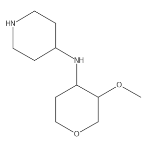 N-((3R,4R)-3-Methoxytetrahydro-2H-pyran-4-yl)piperidin-4-amine Structure