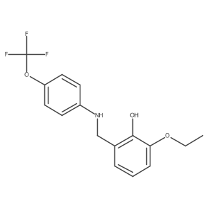 2-Ethoxy-6-({[4-(trifluoromethoxy)phenyl]amino}methyl)phenol Structure