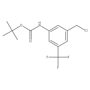 tert-butyl N-[3-(chloromethyl)-5-(trifluoromethyl)phenyl]carbamate结构式