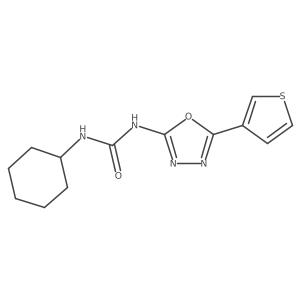 1-Cyclohexyl-3-(5-(thiophen-3-yl)-1,3,4-oxadiazol-2-yl)urea Structure