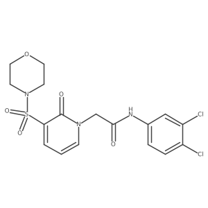 N-(3,4-dichlorophenyl)-2-[3-(morpholin-4-ylsulfonyl)-2-oxopyridin-1(2H)-yl]acetamide Structure
