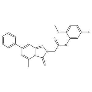 N-(5-chloro-2-methoxyphenyl)-2-[5-methyl-3-oxo-7-(pyridin-2-yl)-2H,3H-[1,2,4]triazolo[4,3-c]pyrimidin-2-yl]acetamide结构式