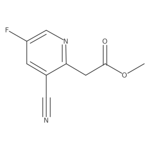 Methyl 3-cyano-5-fluoropyridine-2-acetate Structure
