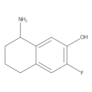 (S)-8-amino-3-fluoro-5,6,7,8-tetrahydronaphthalen-2-ol hydrochloride结构式