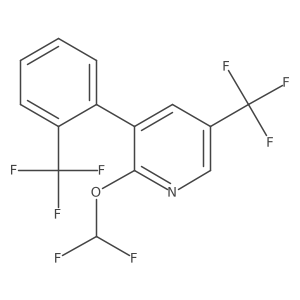 2-(Difluoromethoxy)-5-(trifluoromethyl)-3-(2-(trifluoromethyl)phenyl)pyridine结构式