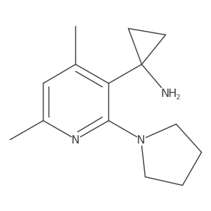 Cyclopropanamine, 1-[4,6-dimethyl-2-(1-pyrrolidinyl)-3-pyridinyl]-结构式