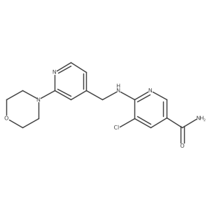 5-Chloro-6-(((2-morpholinopyridin-4-yl)methyl)amino)nicotinamide结构式