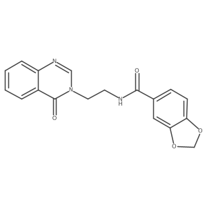 N-[2-(4-oxoquinazolin-3(4H)-yl)ethyl]-1,3-benzodioxole-5-carboxamide结构式