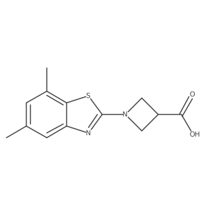 1-(5,7-Dimethyl-1,3-benzothiazol-2-yl)azetidine-3-carboxylic acid Structure
