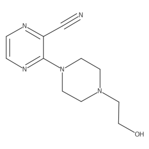 3-[4-(2-Hydroxyethyl)piperazin-1-yl]pyrazine-2-carbonitrile结构式