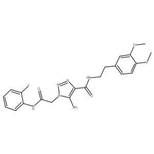 5-amino-N-[2-(3,4-dimethoxyphenyl)ethyl]-1-{2-[(2-fluorophenyl)amino]-2-oxoethyl}-1H-1,2,3-triazole-4-carboxamide结构式
