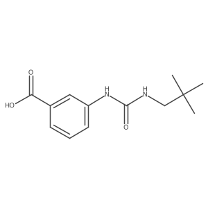 3-{[(2,2-Dimethylpropyl)carbamoyl]amino}benzoic acid Structure