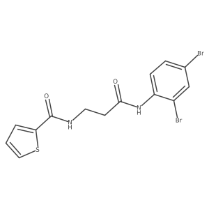 2-Thiophenecarboxamide, N-[3-[(2,4-dibromophenyl)amino]-3-oxopropyl]- Structure