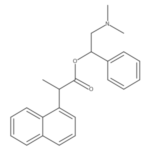 2-(Dimethylamino)-1-phenylethyl I+/--methyl-1-naphthaleneacetate结构式