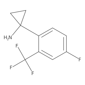 1-[4-fluoro-2-(trifluoromethyl)phenyl]cyclopropanamine结构式