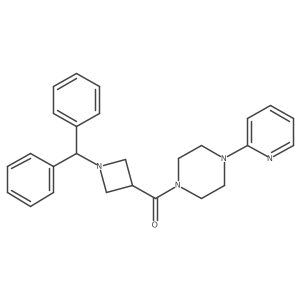 [1-(Diphenylmethyl)azetidin-3-yl][4-(pyridin-2-yl)piperazin-1-yl]methanone结构式