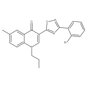 3-[3-(2-bromophenyl)-1,2,4-oxadiazol-5-yl]-6-methyl-1-propylquinolin-4(1H)-one Structure