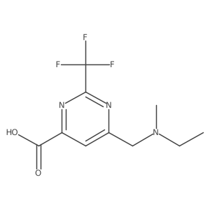 6-{[Ethyl(methyl)amino]methyl}-2-(trifluoromethyl)pyrimidine-4-carboxylic acid Structure