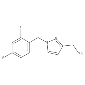 1H-Pyrazole-3-methanamine, 1-[(2,4-difluorophenyl)methyl]- Structure
