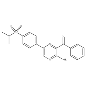 [3-Amino-6-(4-isopropylsulfonylphenyl)pyrazin-2-yl]-phenyl-methanone Structure